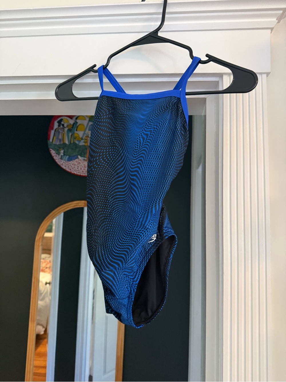 Speedo PowerFLEX Eco One Piece Swimsuit Blue Black Size 26